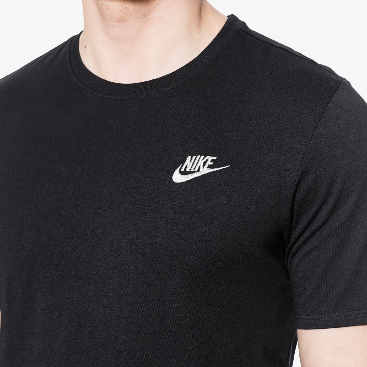 Nike T Shirt Ss M Nsw Club Embrd Ftra Czarny M Skie