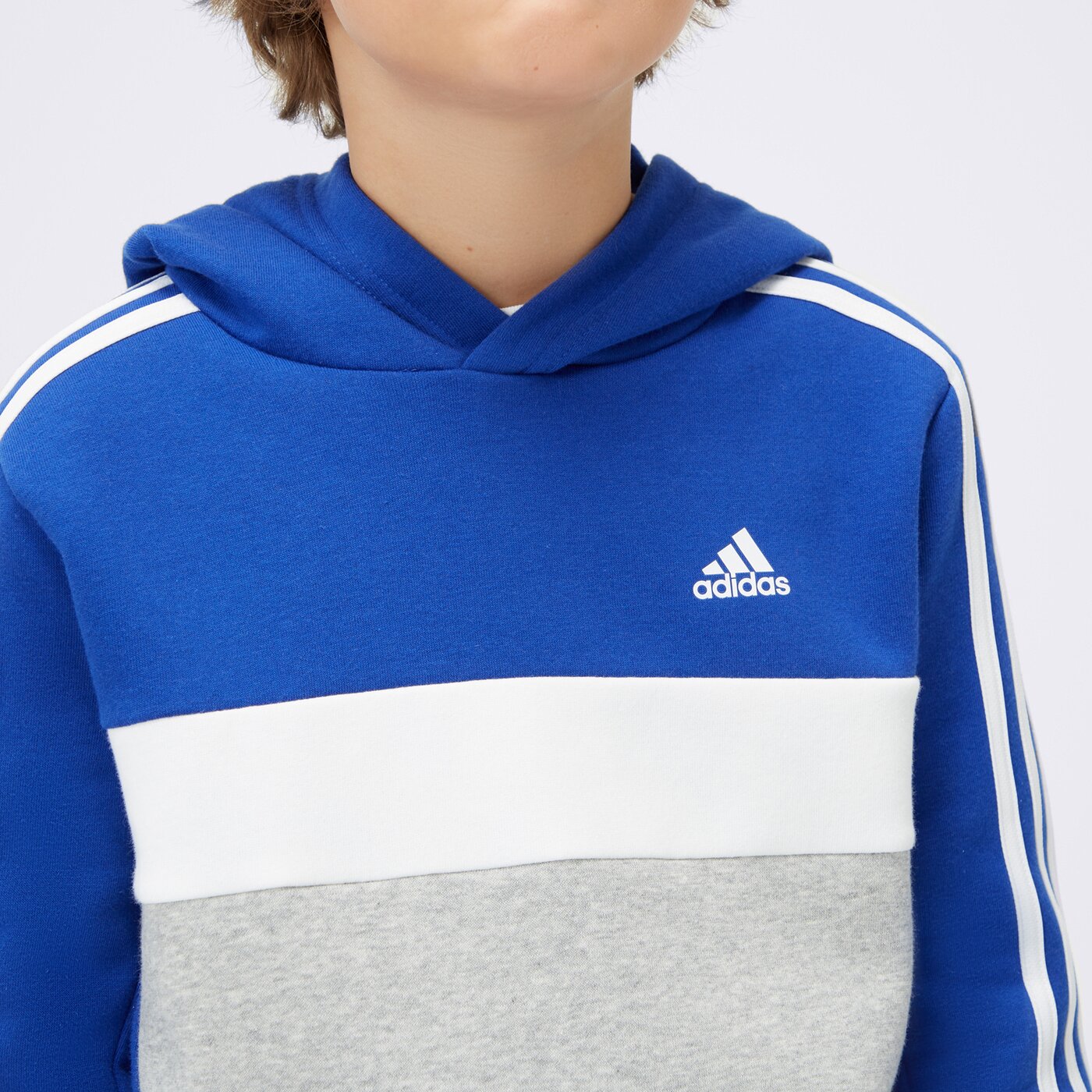 Adidas Bluza Z Kapturem J S Tib Fl Hd Ib Niebieski Dzieci Ce