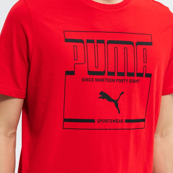 Koszulka męska PUMA T-SHIRT SS GRAPHIC 589267 11 kolor czerwony