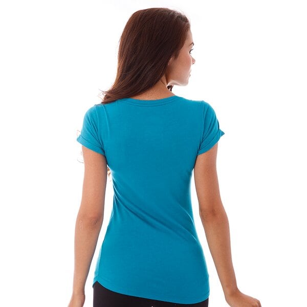 Koszulka damska NIKE T-SHIRT TEE SCOOP-GALAXY 547452372 kolor niebieski