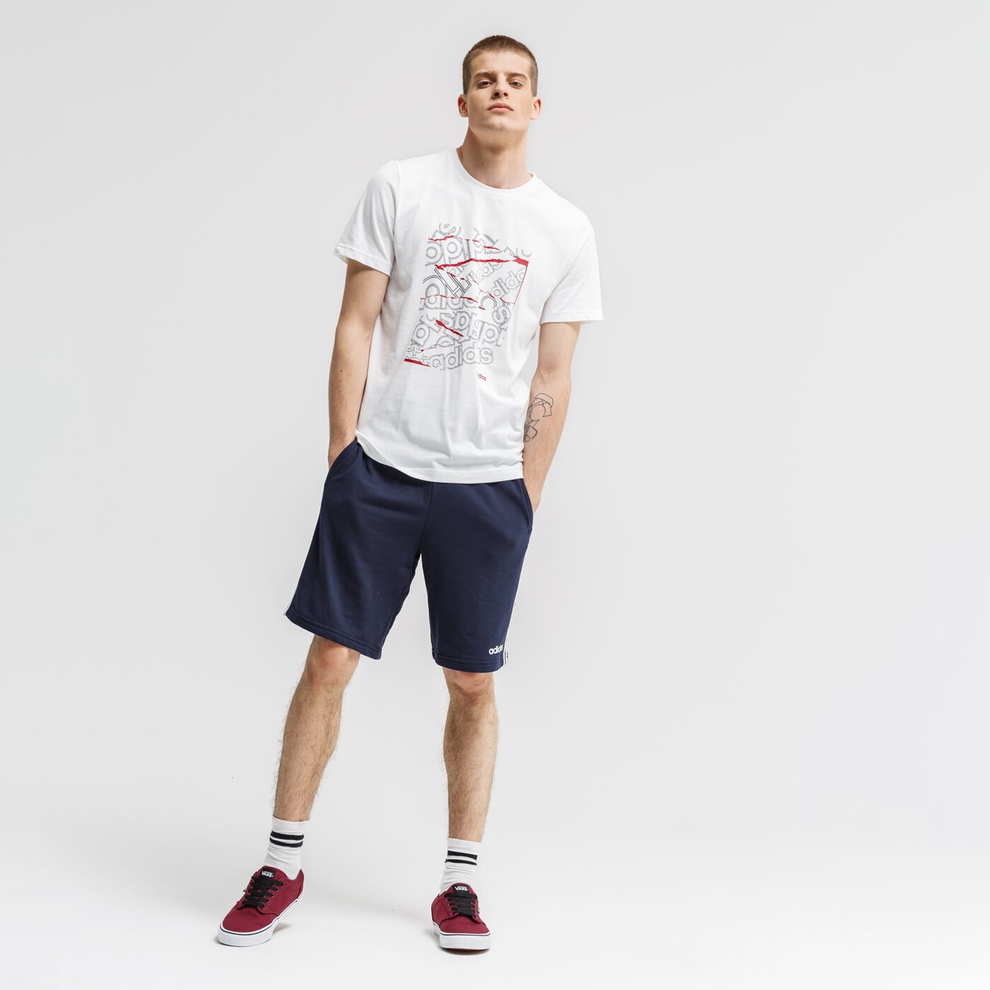Koszulka męska ADIDAS T-SHIRT SS M BG GRFX T ei4589 kolor biały