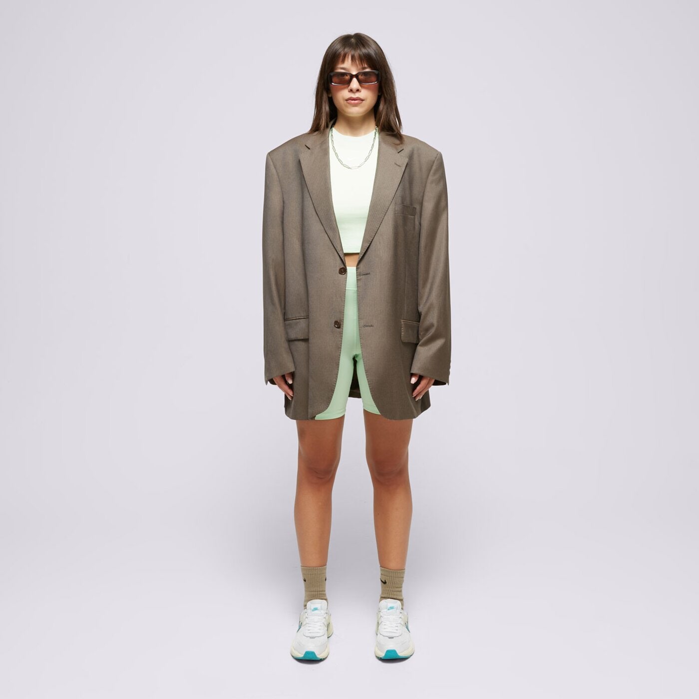 Koszulka damska NIKE T-SHIRT W NSW ESSNTL SLM CRP fb2873-376 kolor zielony