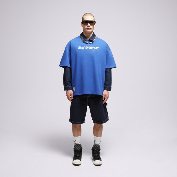 S.NOW JOB SIZEER T SHIRT "SLAY"-BLUE si323tsu55001 kolor niebieski
