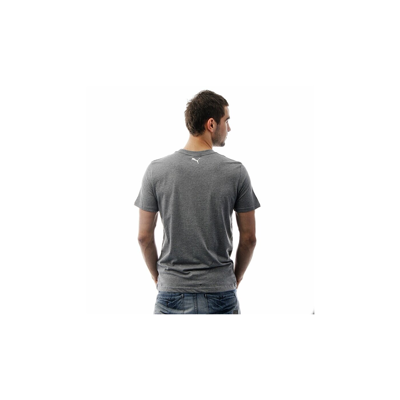 Koszulka męska PUMA T-SHIRT SS PUMA NO 1 LOGO 74315302 kolor szary