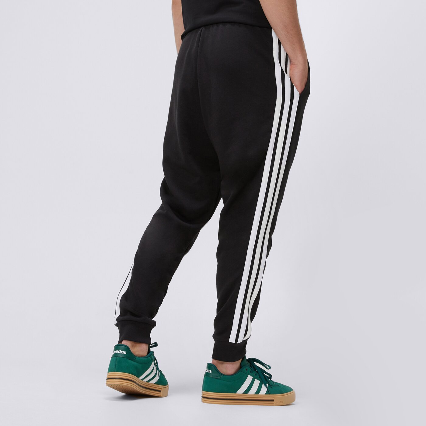 Spodnie dresowe męskie ADIDAS SPODNIE M 3S FT TC PT jd1881 kolor czarny