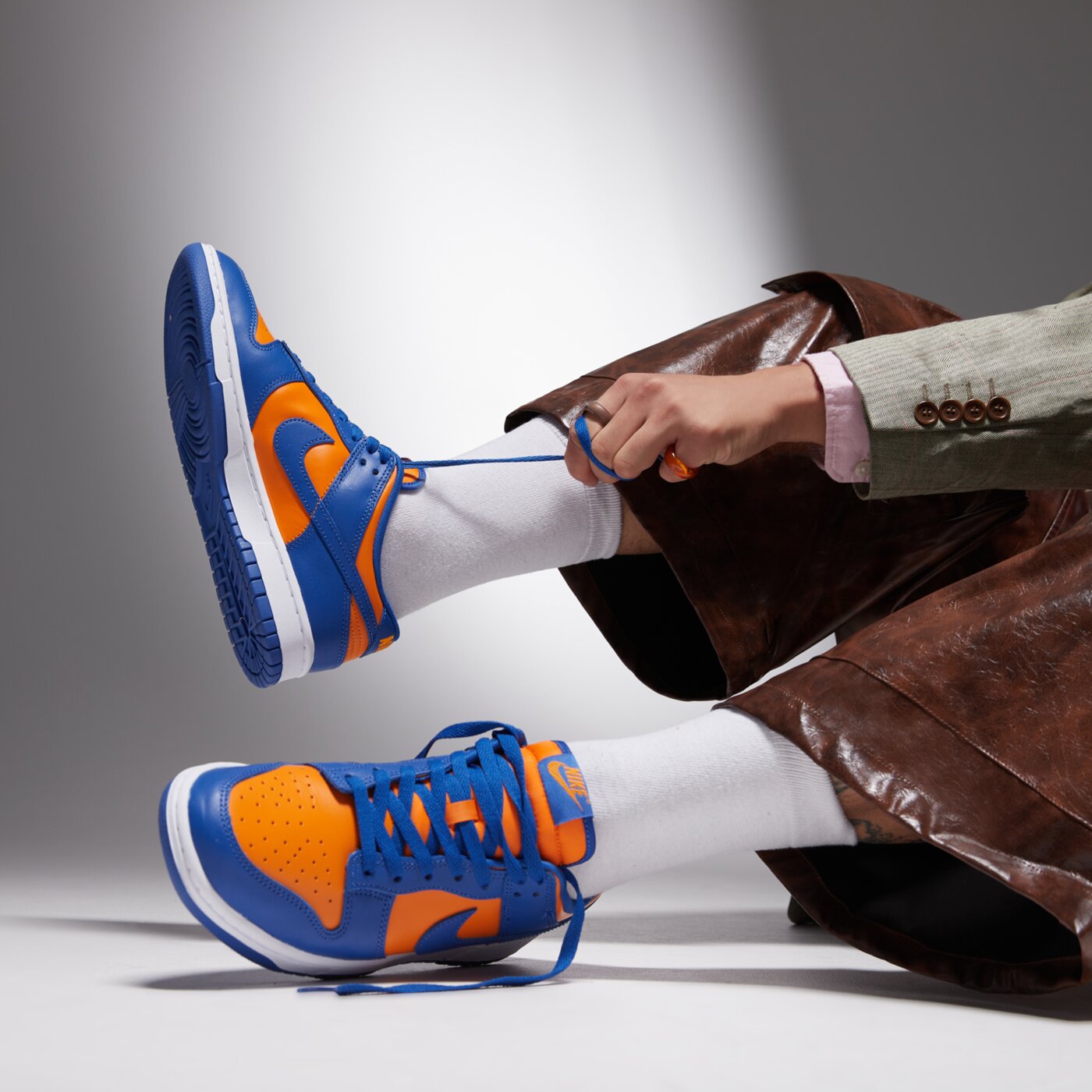 Buty sportowe męskie NIKE DUNK LOW RETRO BTTYS  dv0833-800 kolor niebieski