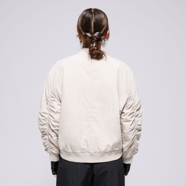 Kurtka przejściowa damska NEW BALANCE KURTKA LINEAR HERITAGE WOVEN BOMBER wj33507mnk kolor szary