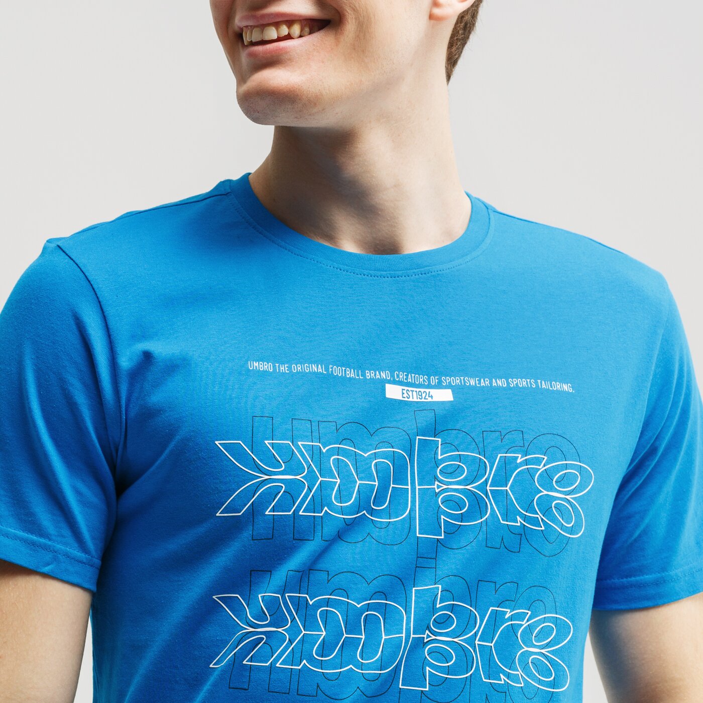 Koszulka męska UMBRO T-SHIRT LOUD ul120tsm28001 kolor niebieski