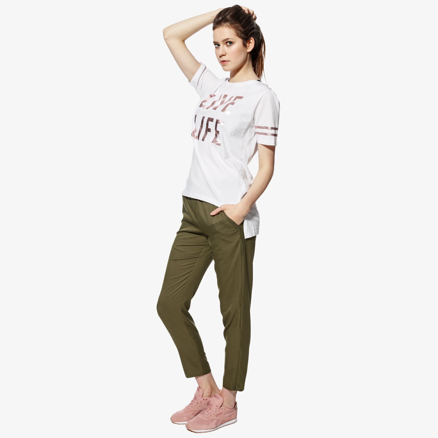 Spodnie dresowe damskie FEEWEAR SPODNIE MELANIA fw18spd19002 kolor khaki