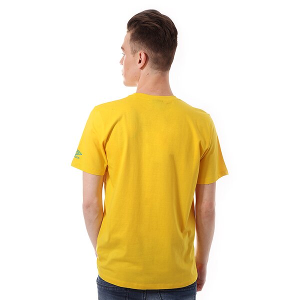 Koszulka męska UMBRO T-SHIRT 2014 TEE BRASIL FLAG LOGO 62342u3ao kolor żółty