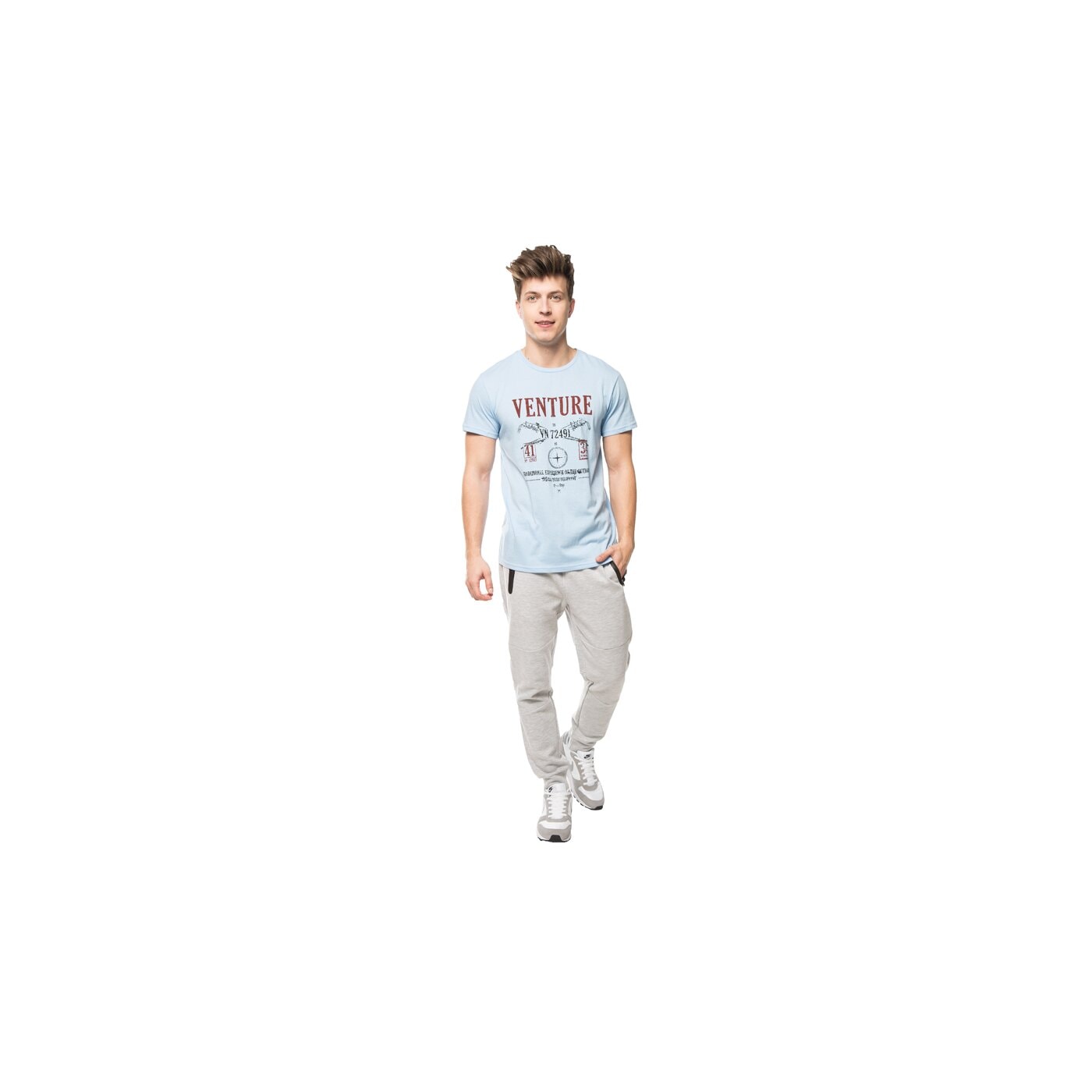 Koszulka męska FEEWEAR T-SHIRT TERR fw16tsm56002 kolor niebieski
