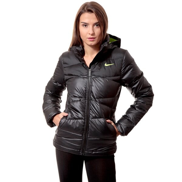 Kurtka zimowa damska NIKE KURTKA ALLIANCE JKT - 550 HOODED 626977010 kolor czarny