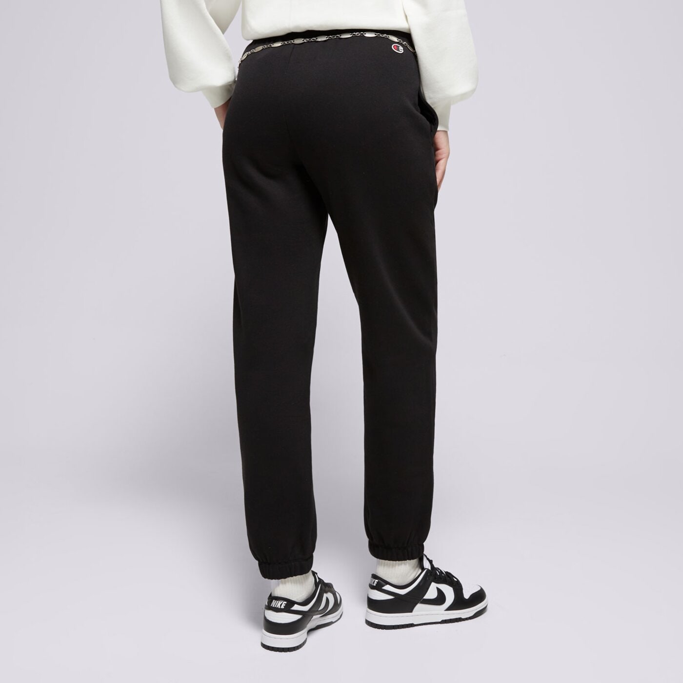 Spodnie dresowe damskie CHAMPION SPODNIE ELASTIC CUFF PANTS 117583kk001 kolor czarny