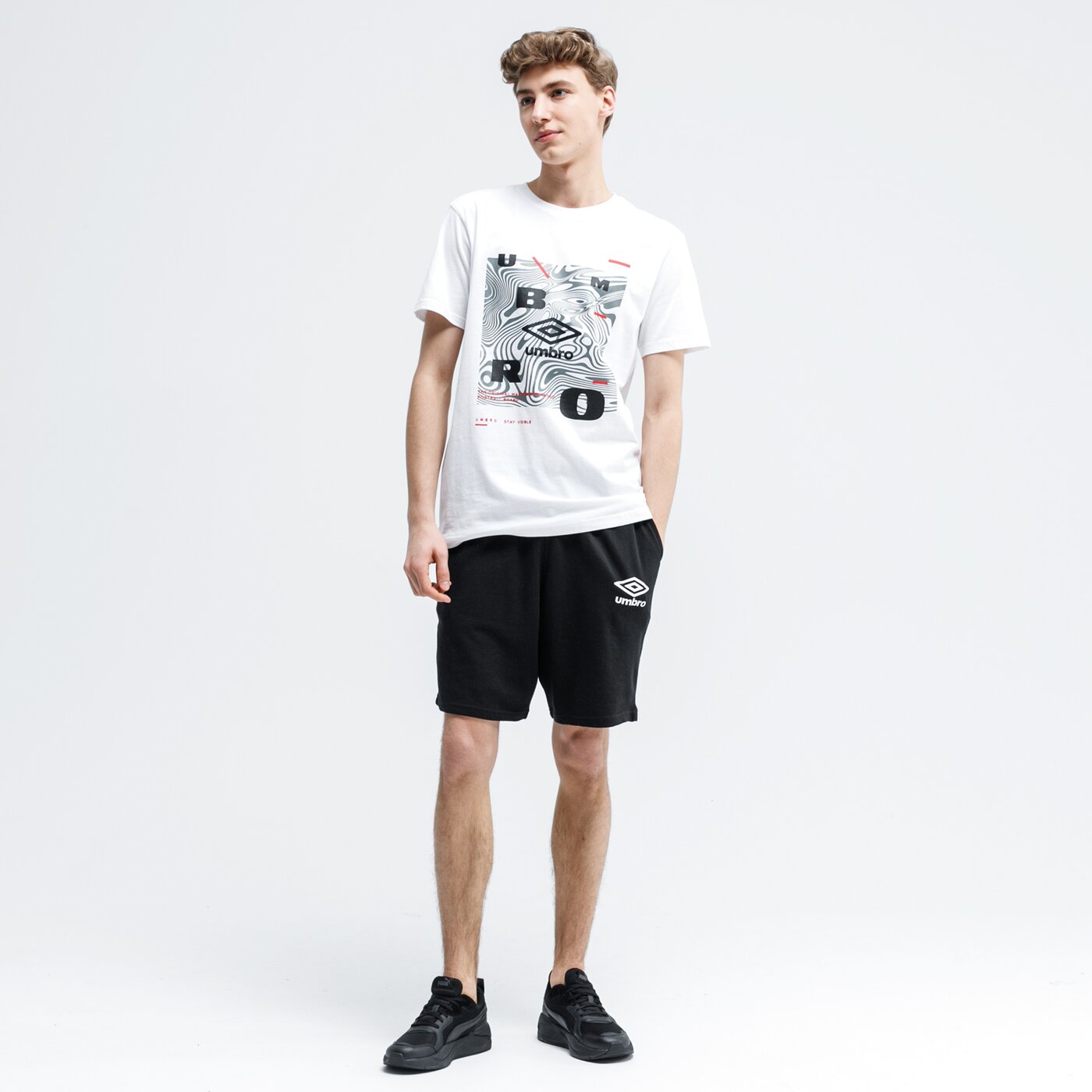 Koszulka męska UMBRO T-SHIRT TROLVO ul120tsm37003 kolor biały