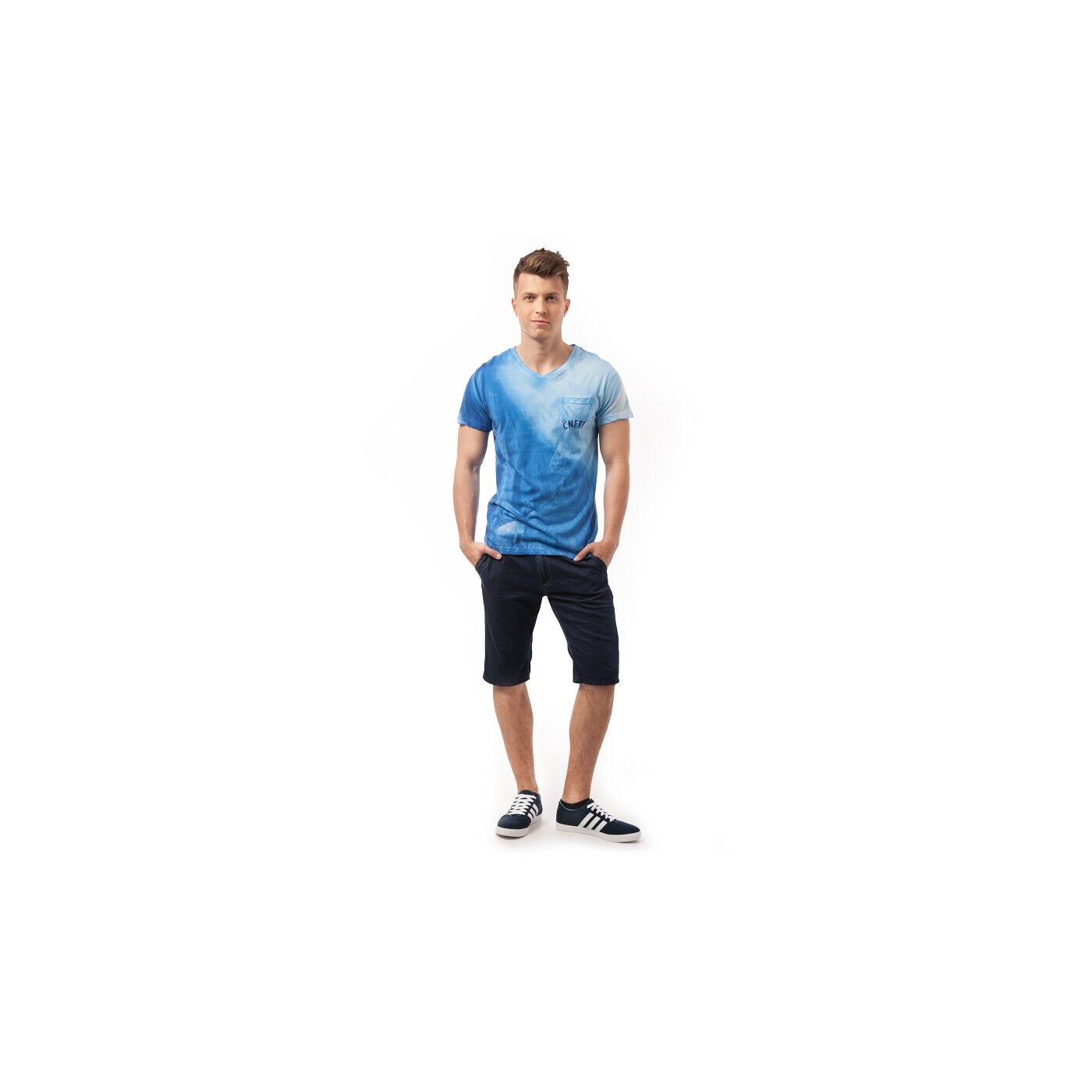 Koszulka męska CONFRONT  T-SHIRT AOSTO cf15tsm08001 kolor niebieski