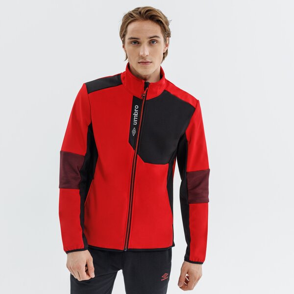 Kurtka zimowa męska UMBRO KURTKA SOFTSHELL REGIS ul321kum17002 kolor czerwony