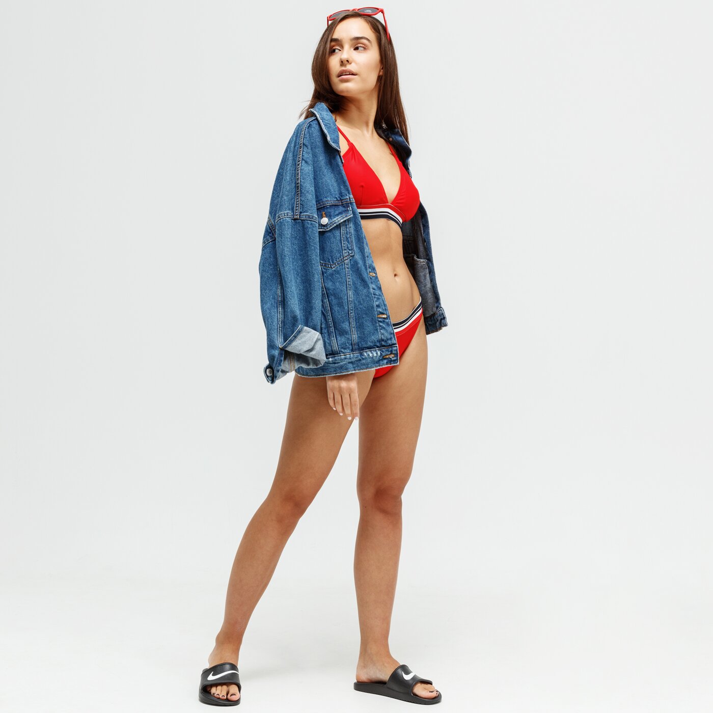 Strój kąpielowy damski UP8  DÓŁ STROJU KĄPIELOWEGO POETTO up121swd06002 kolor czerwony