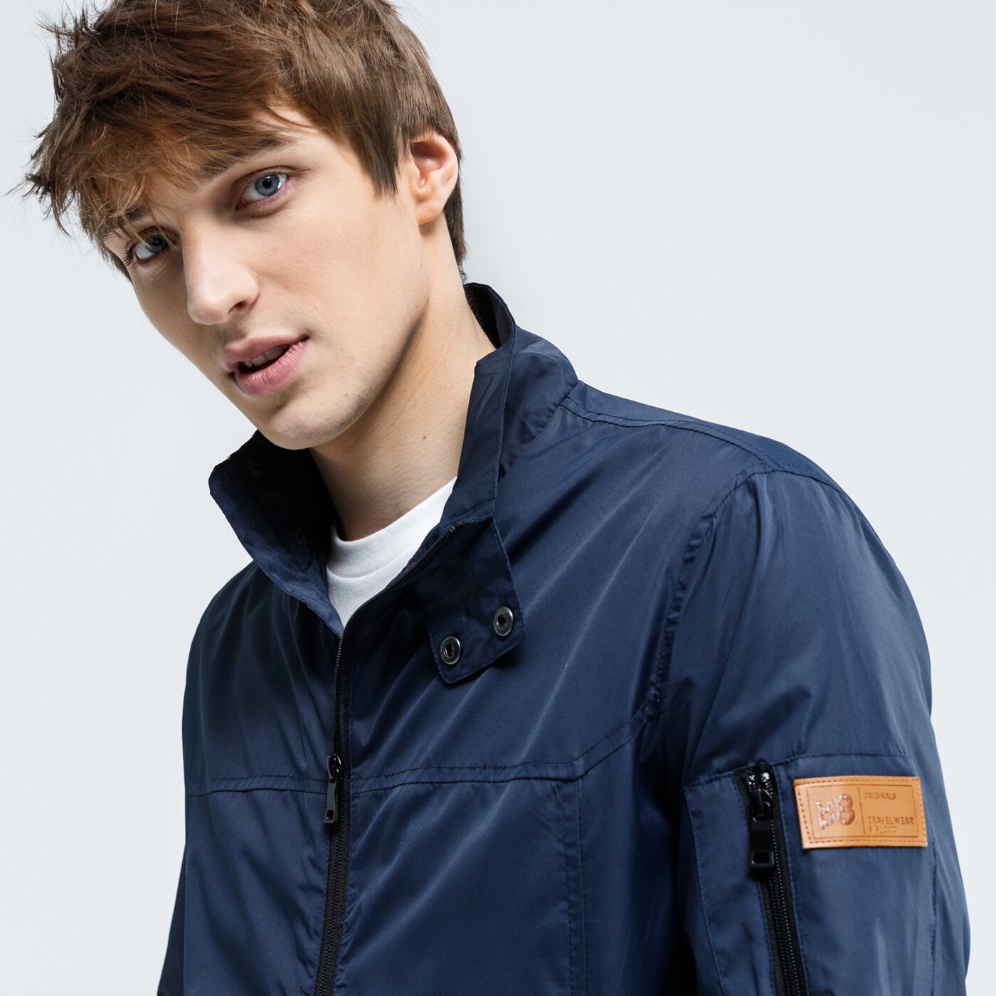 Kurtka przejściowa męska UP8 KURTKA FELPA up120kum04001 kolor granatowy