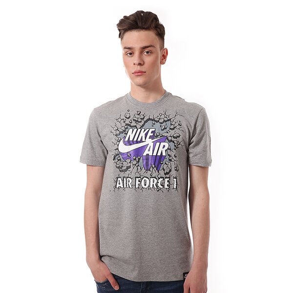 Koszulka męska NIKE T-SHIRT AF1 LOGO TEE 611354063 kolor szary