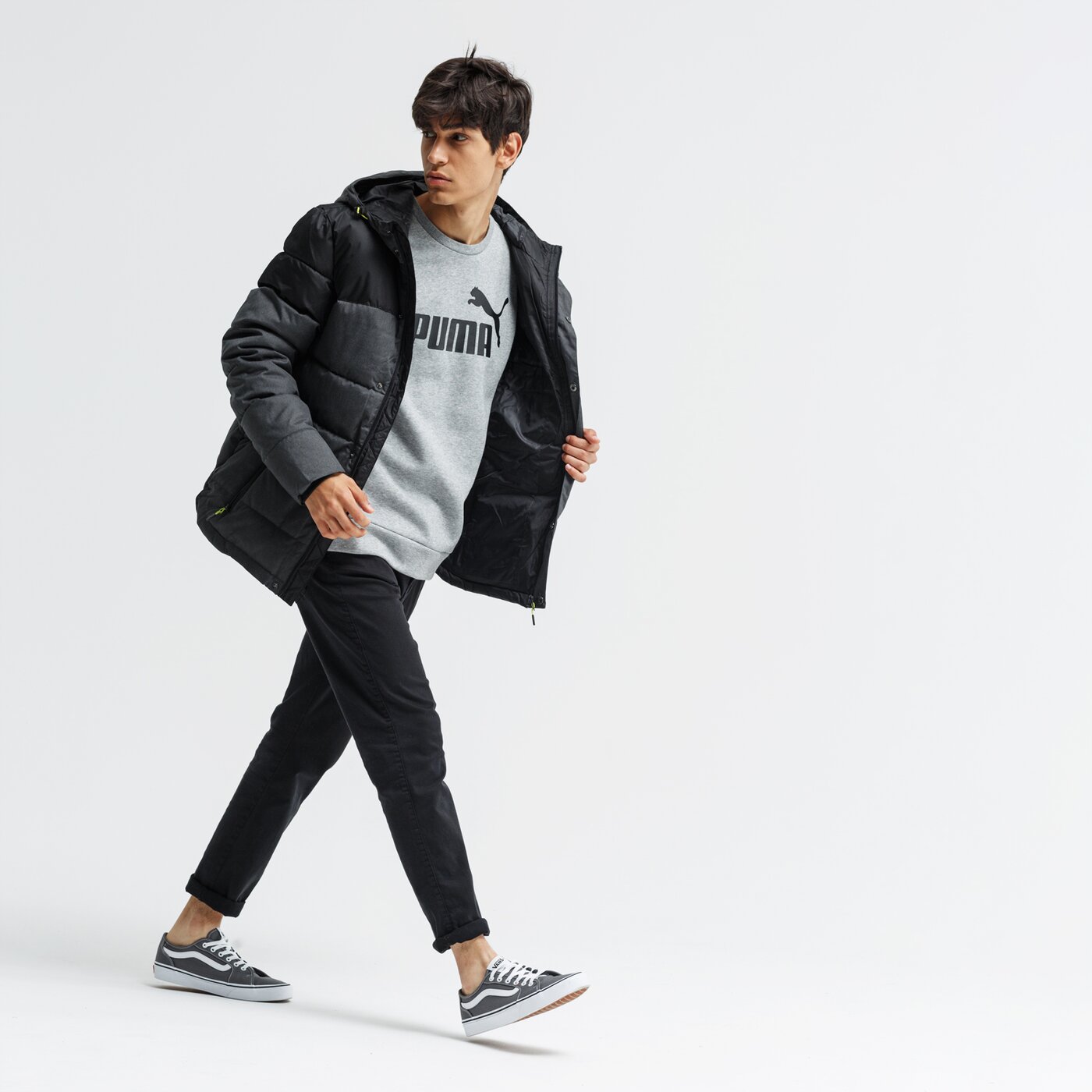 Bluza męska PUMA BLUZA AMPLIFIED CREW FL 58042903 kolor szary