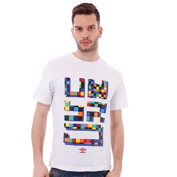 Koszulka męska UMBRO T-SHIRT ADVANCED SPORTSTYLE TEE ul13tsm11538 kolor biały
