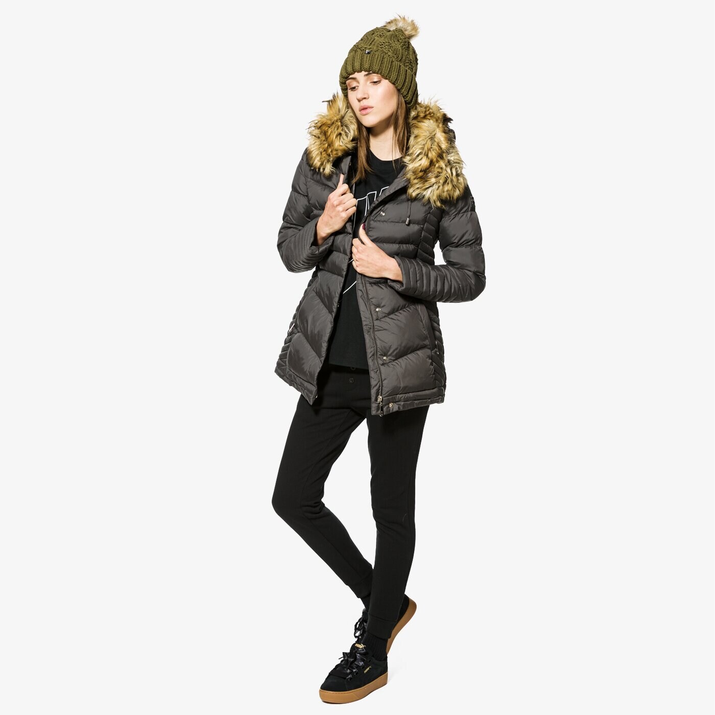 Kurtka zimowa damska FEEWEAR KURTKA CHARM fwp37kud03001 kolor szary