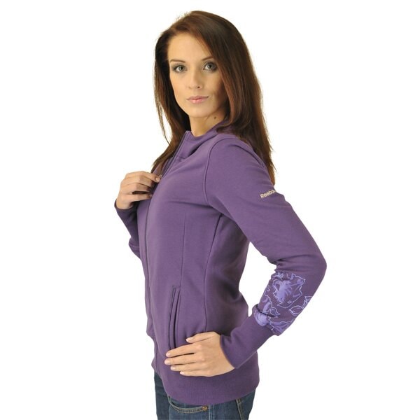Bluza damska REEBOK BLUZA FULL ZIP PURPLE SKILLS x07742 kolor fioletowy