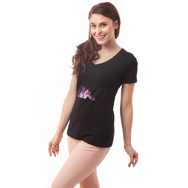 Koszulka damska NIKE T-SHIRT TEE-MID V REFLECTION 644541010 kolor czarny