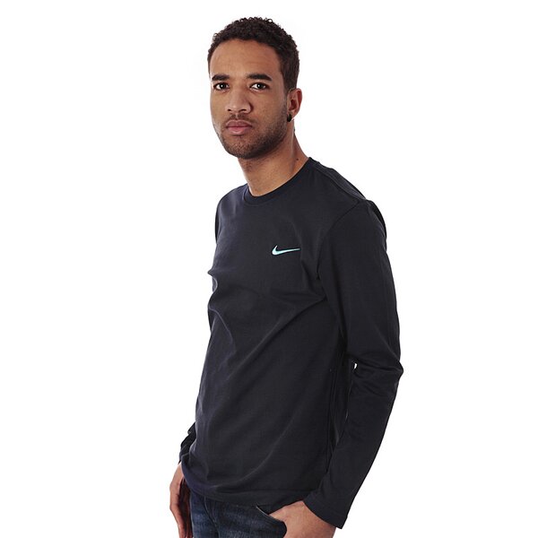 Koszulka męska NIKE T-SHIRT NIKE TEE-LS EMBRD SWOOSH 1 549751453 kolor czarny