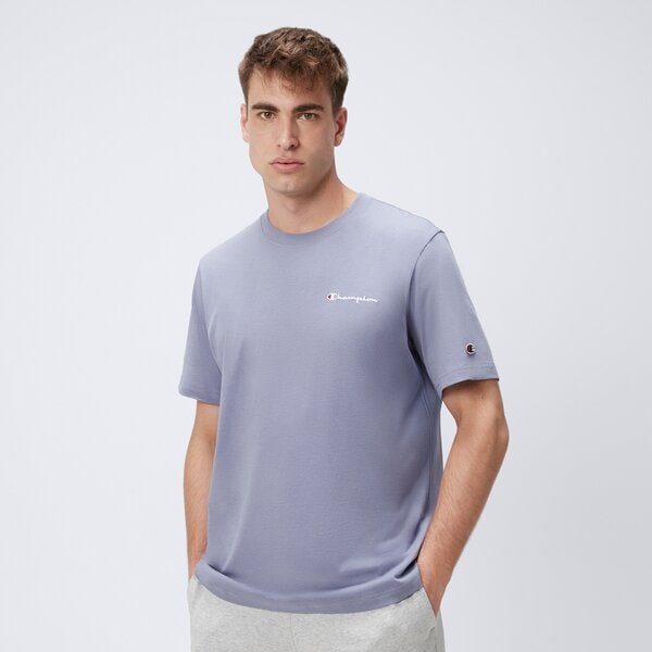 Koszulka męska CHAMPION T-SHIRT SS EMBROIDERED SMALL LOGO 221778_bs160 kolor niebieski