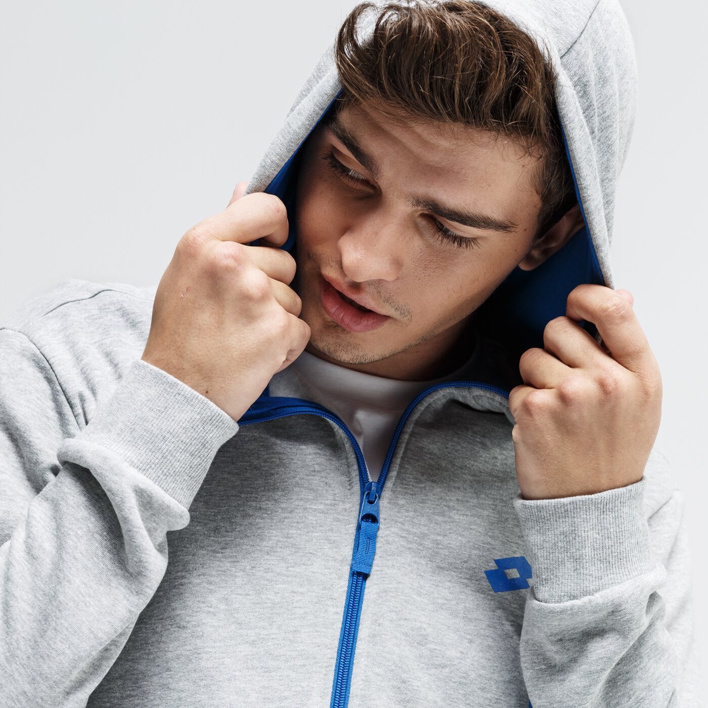 Bluza męska LOTTO BLUZA ROZPINANA Z KAPTUREM STORNO lo39blm05002 kolor szary