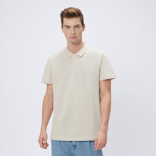 Koszulka polo męska UMBRO POLO ESS ul125pom90007 kolor beżowy