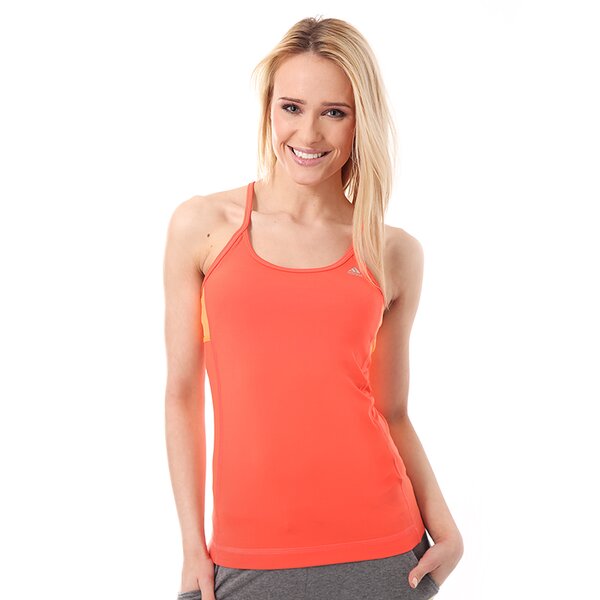 Top damski ADIDAS TANK CLIMA ESS STRAP d89698 kolor pomarańczowy