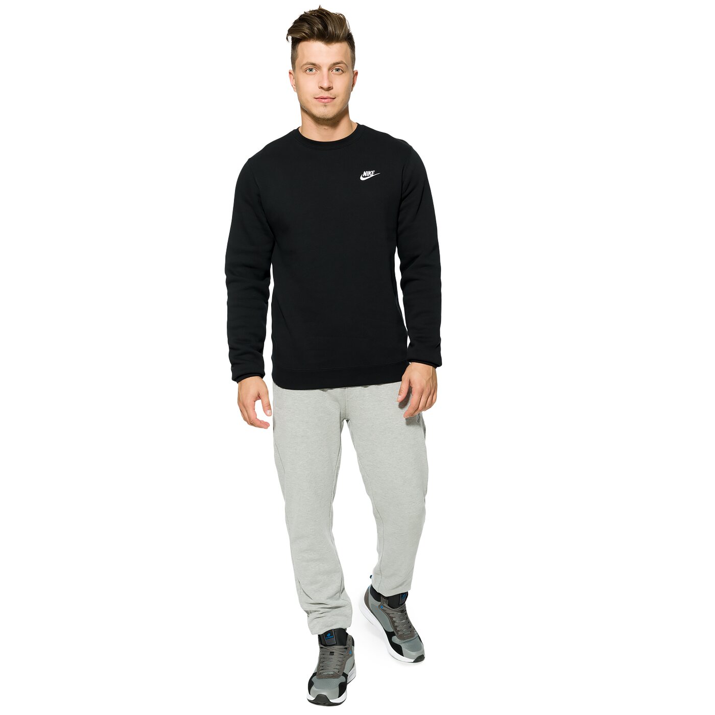 Bluza męska NIKE BLUZA M NSW CRW FLC CLUB 804340-010 kolor czarny