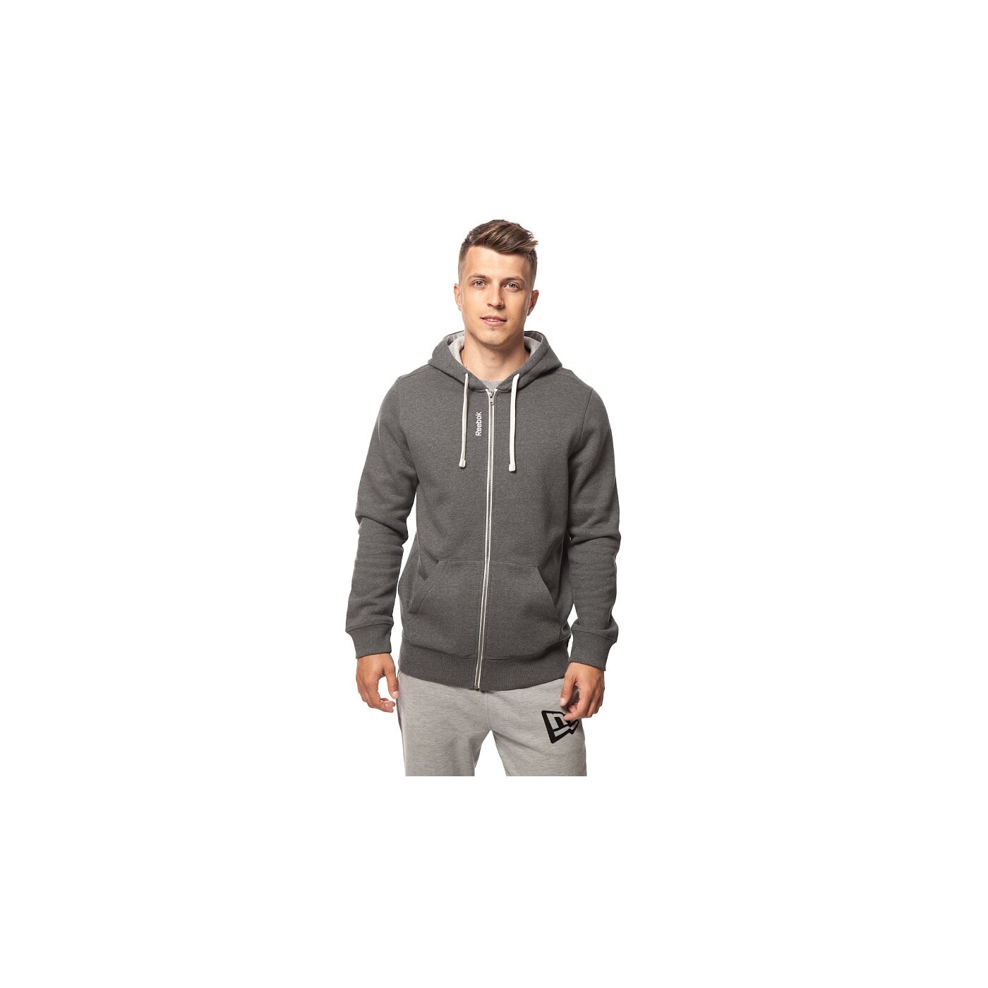 Bluza męska REEBOK BLUZA EL FLEECE FZ ab0200 kolor szary