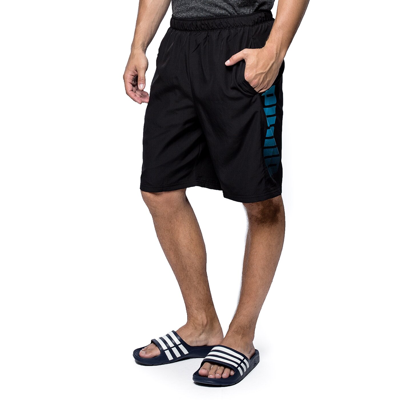 Spodenki męskie PUMA SZORTY FUN BIG LOGO WOVEN 83657501 kolor czarny