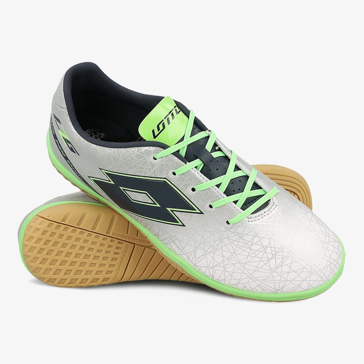 Buty piłkarskie dla dzieci LOTTO LZG VIII 700 ID JR s7189 kolor srebrny