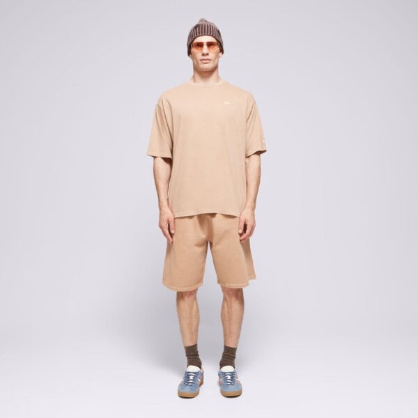 Koszulka męska NEW ERA T-SHIRT NE WASHED OS NONE 60502670 kolor brązowy