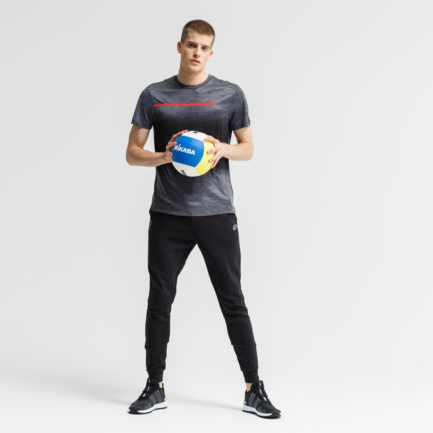 Spodnie dresowe męskie LOTTO SPODNIE DINAMICO CUFF CO 211404-1cl kolor czarny