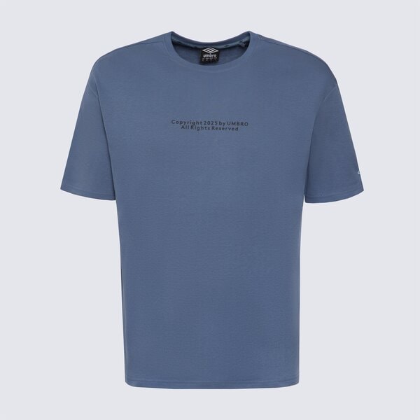 Koszulka męska UMBRO T-SHIRT UMBRO FOOTBALL EMB BLUE ul325tsm05005 kolor niebieski