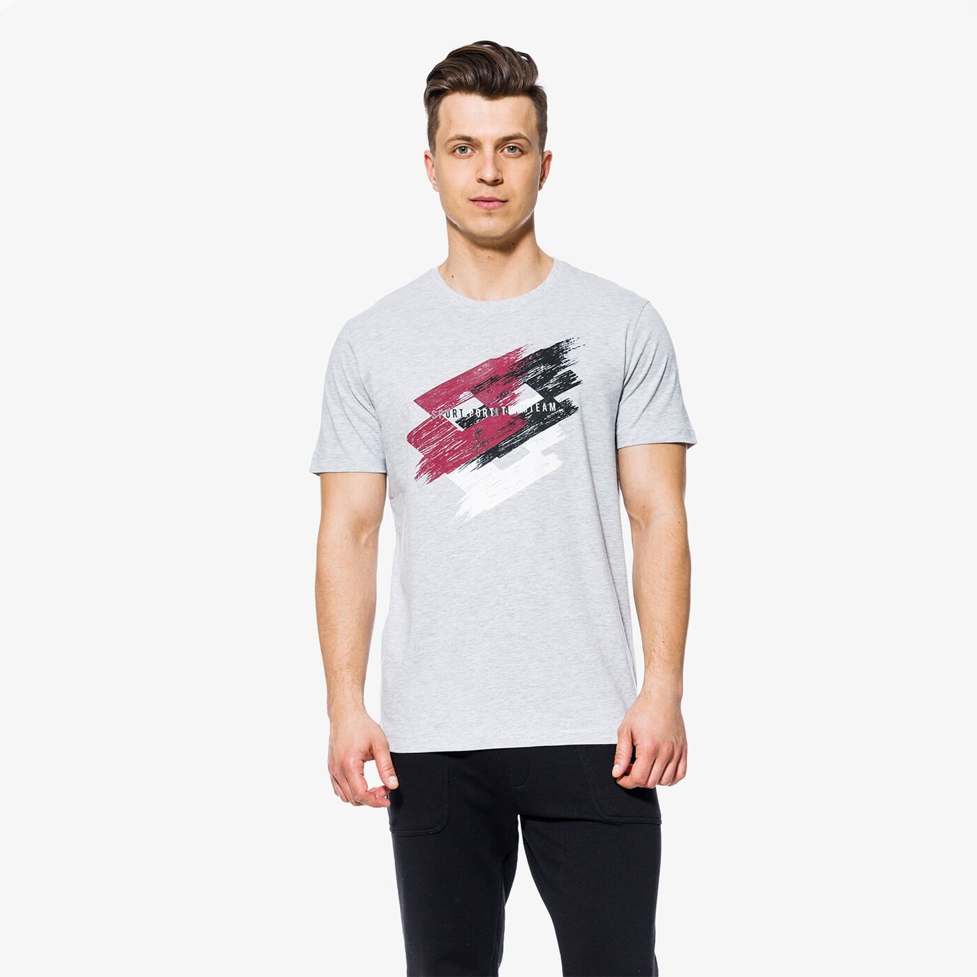 Koszulka męska LOTTO T-SHIRT SS SPORTLOGO lo18tsm12001 kolor szary
