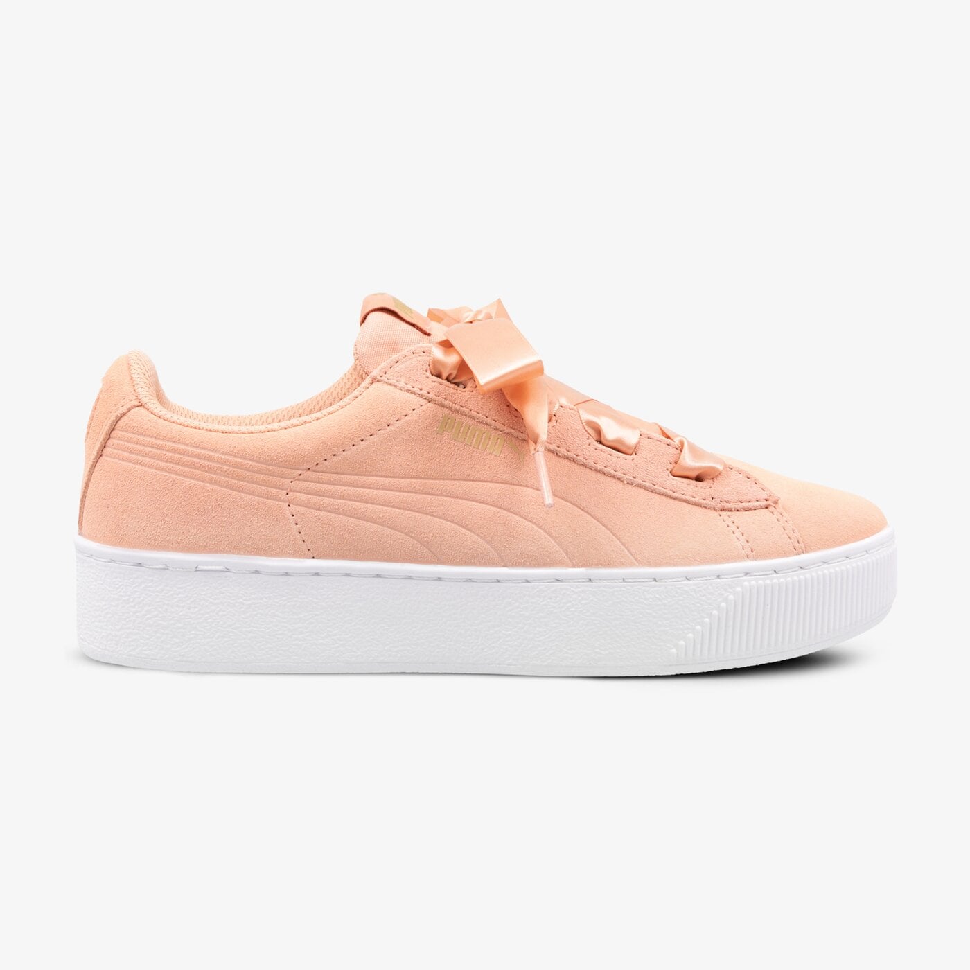 Buty dziecięce PUMA VIKKY PLATFORM RIBBON JR 36764202 kolor beżowy