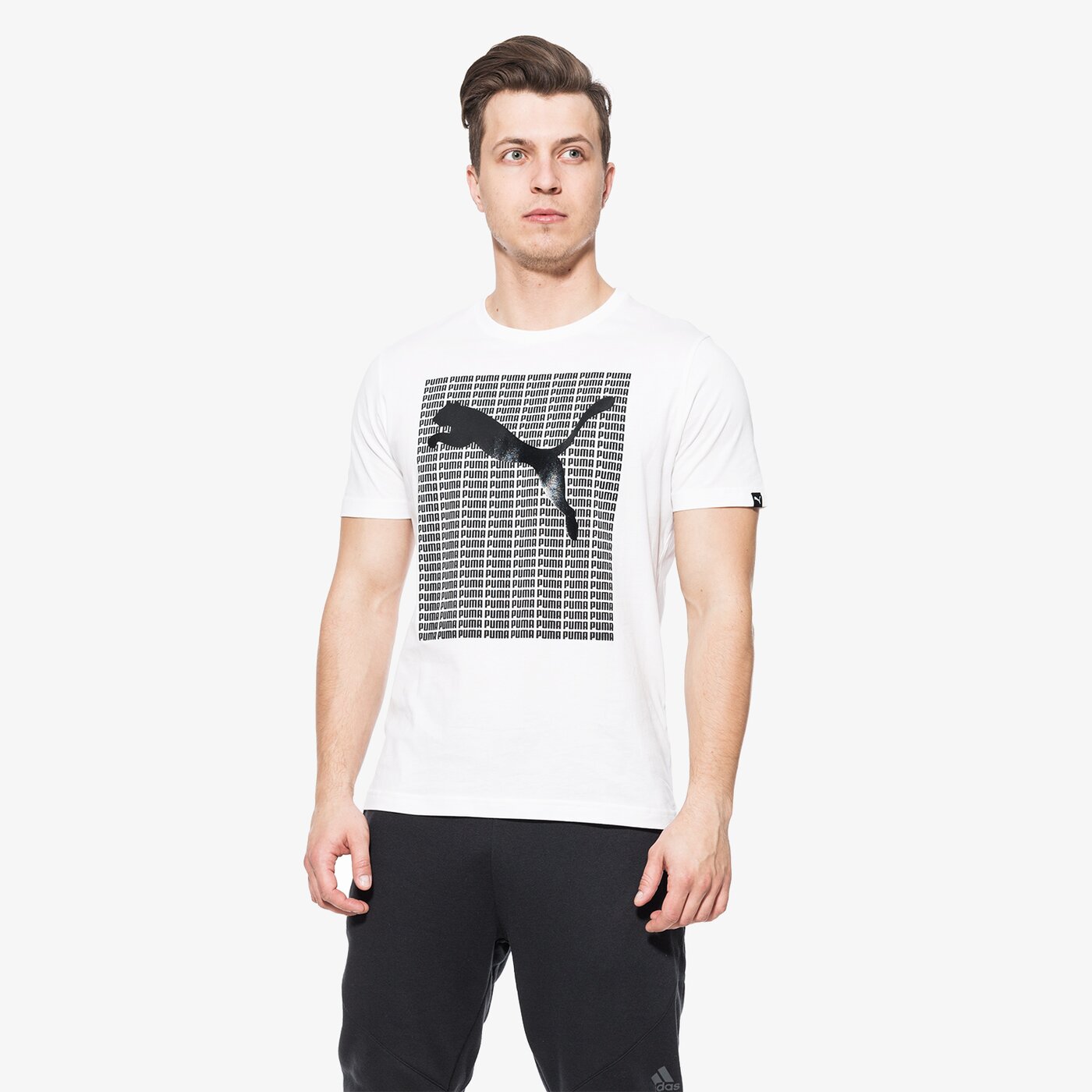 Koszulka męska PUMA T-SHIRT SS REPEAT 59487202 kolor biały