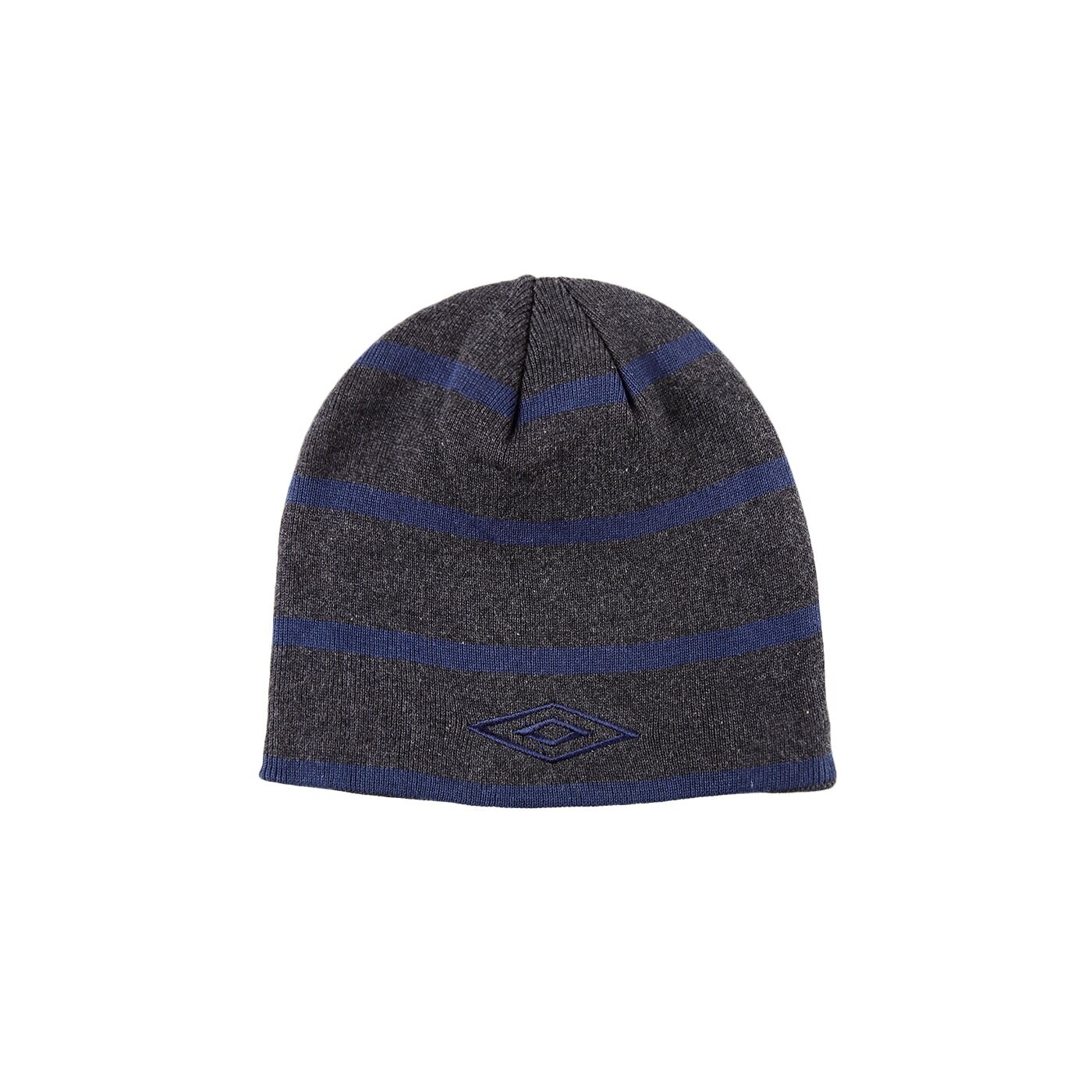Czapka zimowa damska UMBRO CZAPKA STRIPE BEANIE GREY-NAV ul33cau22 kolor szary