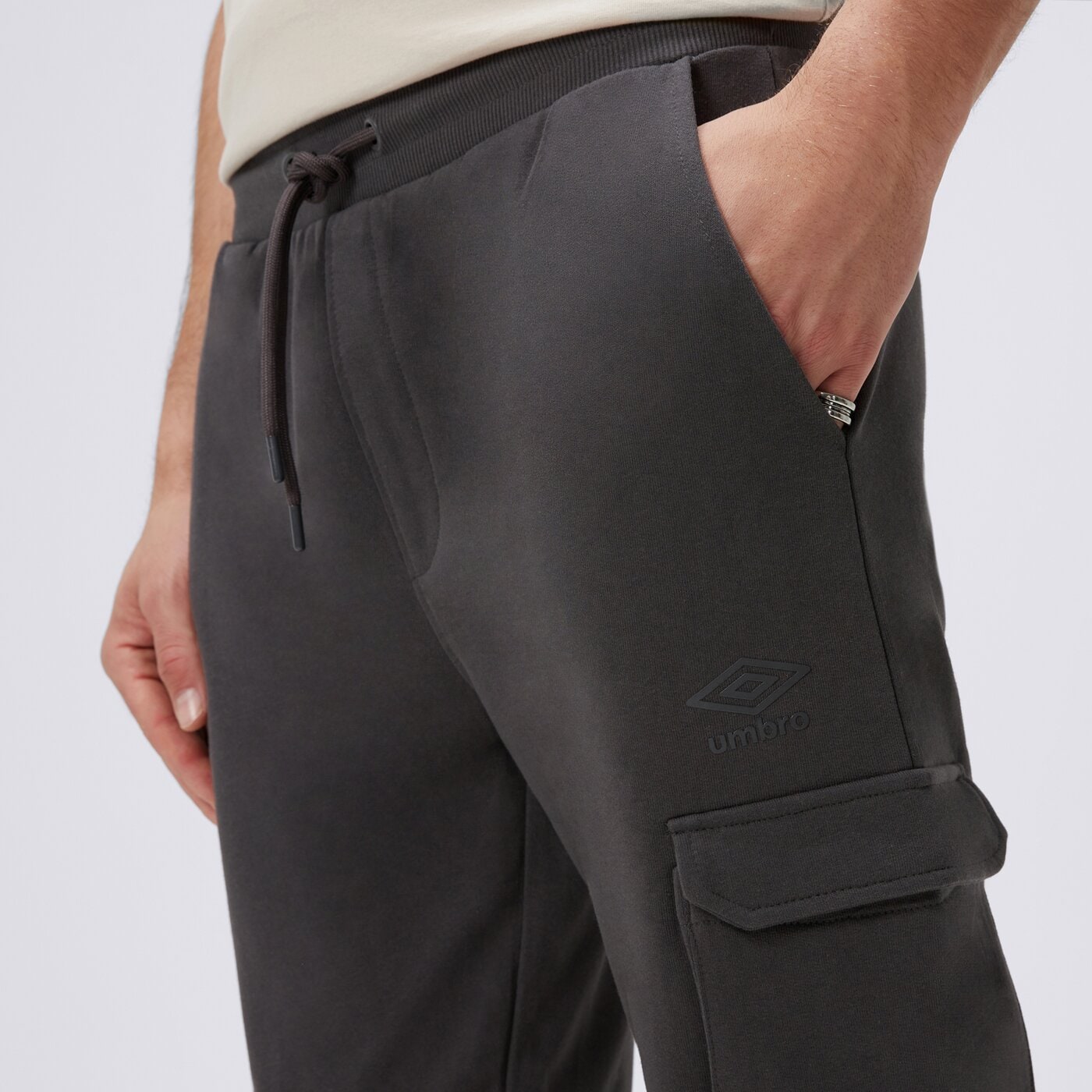 Spodnie dresowe męskie UMBRO SPODNIE ESS CARGO ul125spm02002 kolor szary