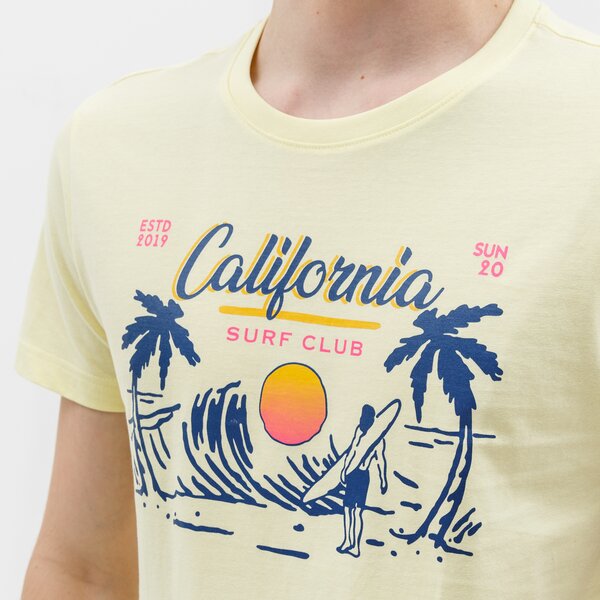 Koszulka męska UP8 T-SHIRT TRAMONTO up121tsm37001 kolor żółty
