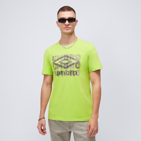 Koszulka męska UMBRO T-SHIRT ESS DOUBLE LOGO ul125tsm04003 kolor zielony