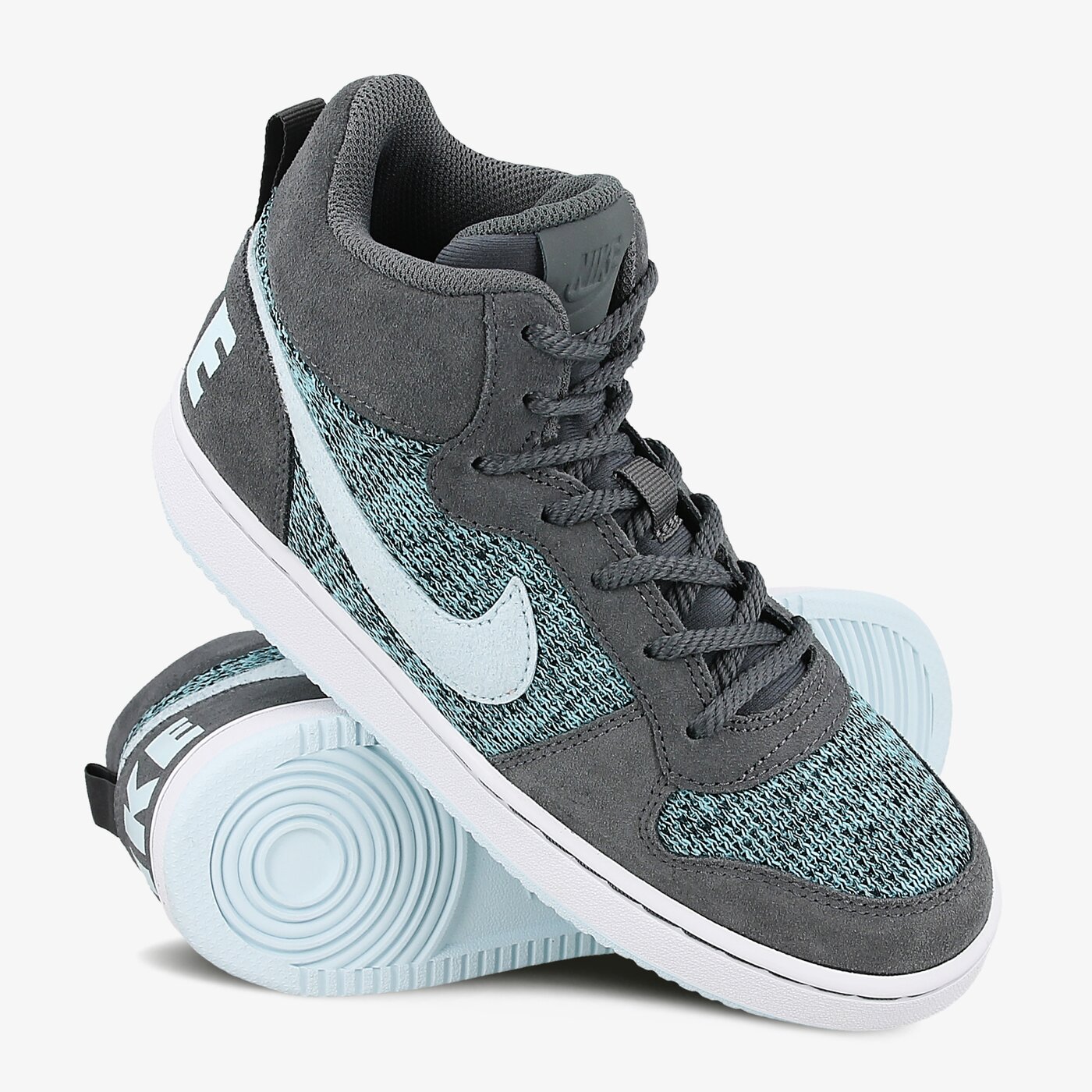 Buty dziecięce NIKE COURT BOROUGH MID SE GG. 922846-001 kolor szary