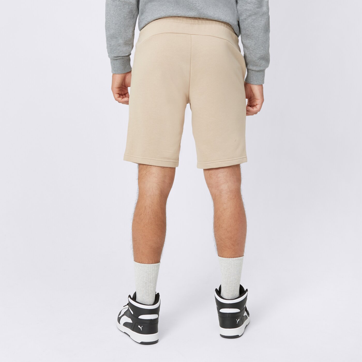 Spodenki męskie PUMA SZORTY KEY GRAPHIC SWEAT SHORTS 10" 67764582 kolor brązowy