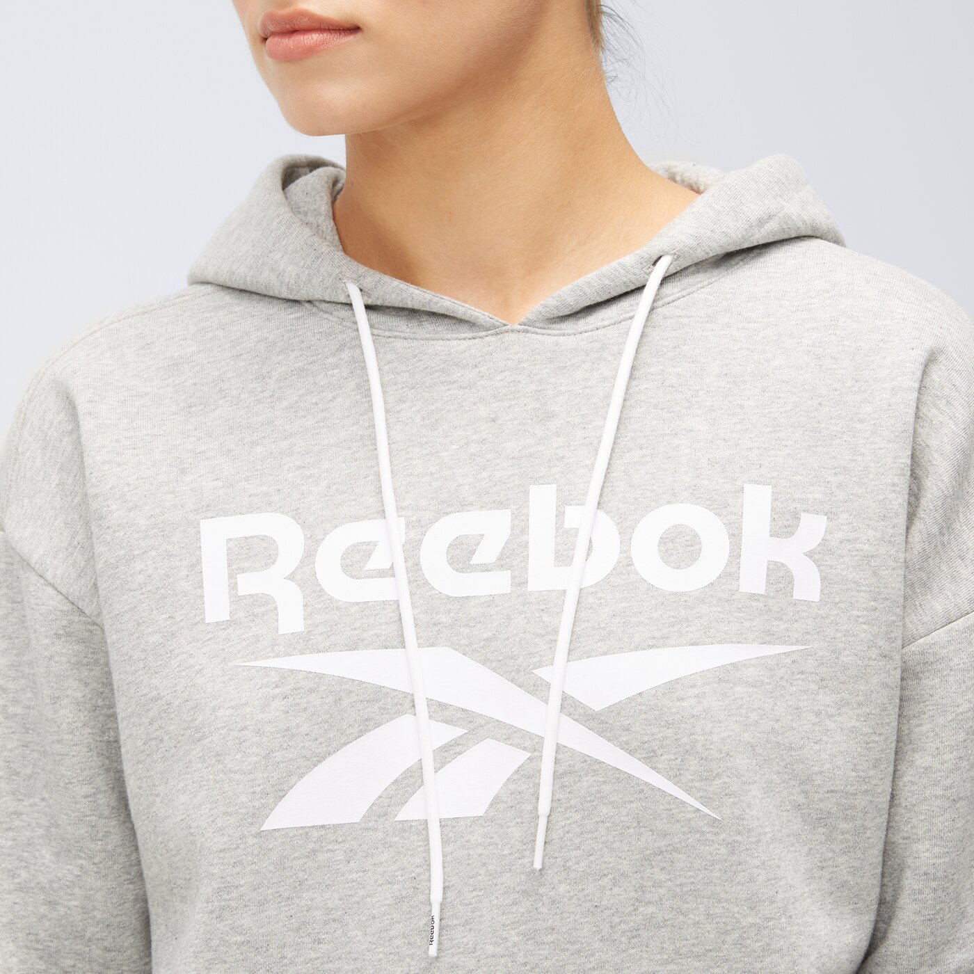 Bluza damska REEBOK BLUZA Z KAPTUREM RI BL FLEECE h54747 kolor szary